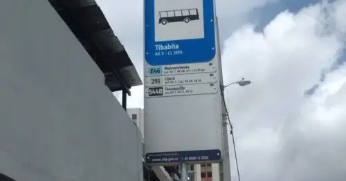 PARADERO SITP BARRIO TIBABITA  464A01